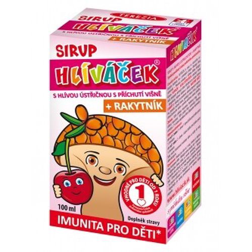 HLÍVÁČEK sirup s hlívou a rakytníkem VIŠEŇ 100ml
