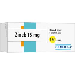 Zinek 15 mg tbl.120 Generica