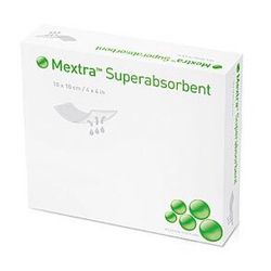 MEXTRA SUPERABSORBENT 10X10CM, 10 KS, SUPERABSORPČNÍ KRYTÍ