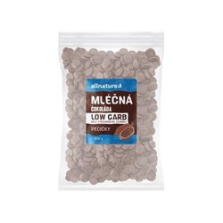 Allnature Čokoláda mléčná pecičky LOW CARB 500g