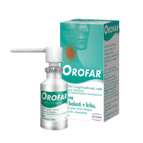OROFAR 2MG/ML+1,5MG/ML orální podání sprej, roztok 1X30ML