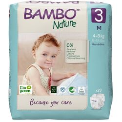 Bambo Nature 3 dětské plenky 4 - 8 kg 28 ks