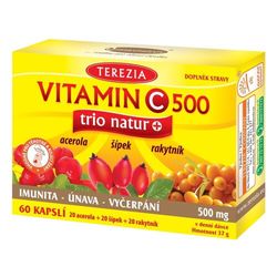 TEREZIA Vitamin C 500mg trio natur+ 60 kapslí