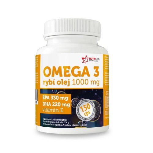 Omega 3 Rybí olej 1000mg EPA 330mg/DHA 220mg cps.150