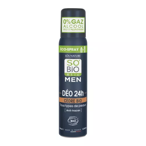 SO’BiO étic Deodorant přírodní ECO SPRAY 24h MEN - cedr BIO (100 ml)