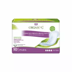 Organyc Inkontinenční vložky z biobavlny Extra (10 ks) - 4 kapičky