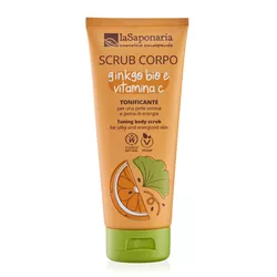 laSaponaria Tělový peeling s BIO ginkgo bilobou a vit. C - 200 ml