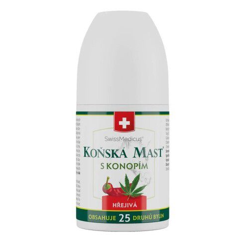 Koňská mast s konopím hřejivá roll-on 90ml