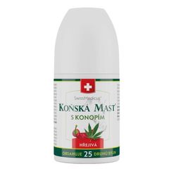 Koňská mast s konopím hřejivá roll-on 90ml