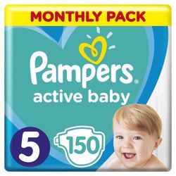 Pampers Active Baby Pleny 5 Junior 11-16kg Monthly Pack 150 ks
