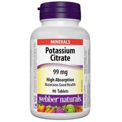 Webber Naturals Potassium Citrate 99mg tbl.90