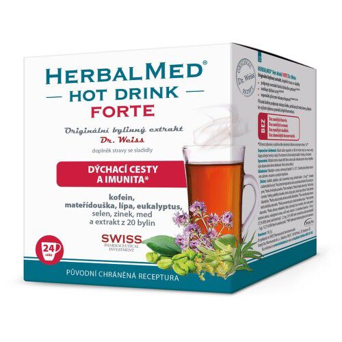 HERBALMED HotDrink Forte Dr.Weiss s kofeinem 24 sáčků