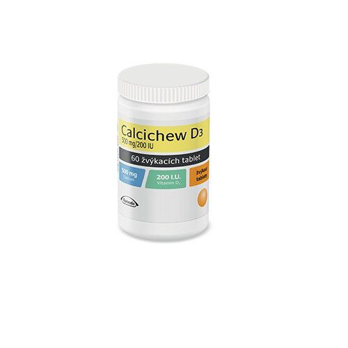 CALCICHEW D3 500MG/200IU žvýkací tableta 60