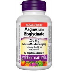 Webber Naturals Magnesium Bisglycinate 200mg cps.60