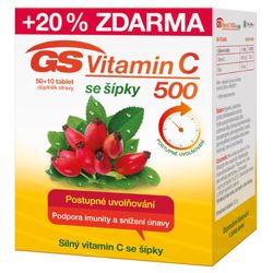 GS Vitamin C500 + šípky 50+10 tablet ČR/SK
