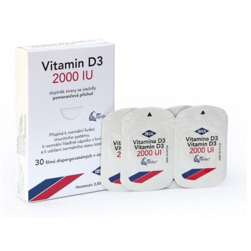 IBSA Vitamin D3 2000 IU 30 filmů dispergovatelných v ústech