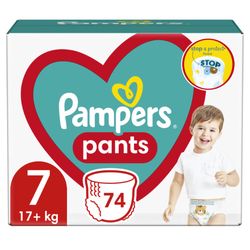 Pampers Pants Kalhotkové plenky velikost 7 17+kg Mega Pack 74 ks