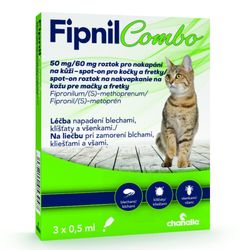 Fipnil Combo 50/60 mg spot-on pro kočky a fretky 3x0.5 ml