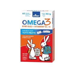 Vitar Kids Omega 3 + Vitamin D + Vitamin E 60 kapslí