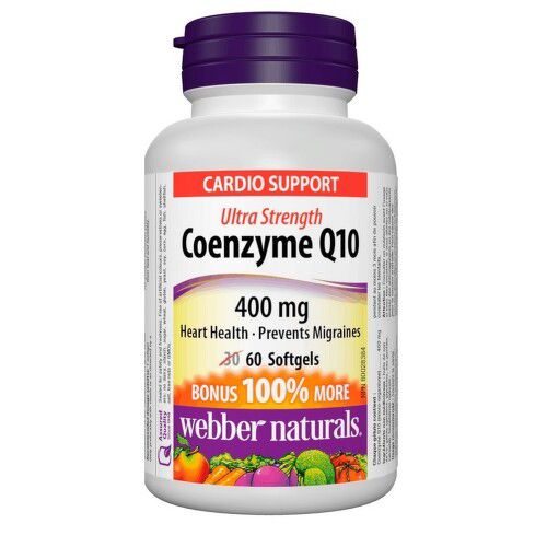 Webber Naturals Coenzyme Q10 400mg cps.60