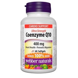 Webber Naturals Coenzyme Q10 400mg cps.60