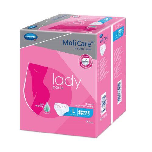 KALHOTKY NAVLÉKACÍ MOLICARE LADY PANTS 7 KAPEK L BOKY 100-150CM,1373ML,7KS