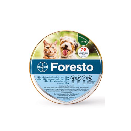 Foresto 1.25g+0.56g obojek kočky+psy do 8kg 38cm