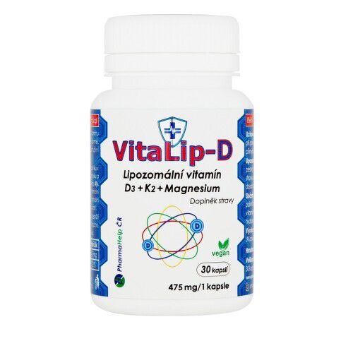 VitaLip-D - lipozomální vitamín D3+K2+Mg 30 kapslí