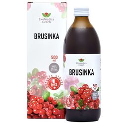 Brusinka 100% šťáva 500ml EKOMEDICA