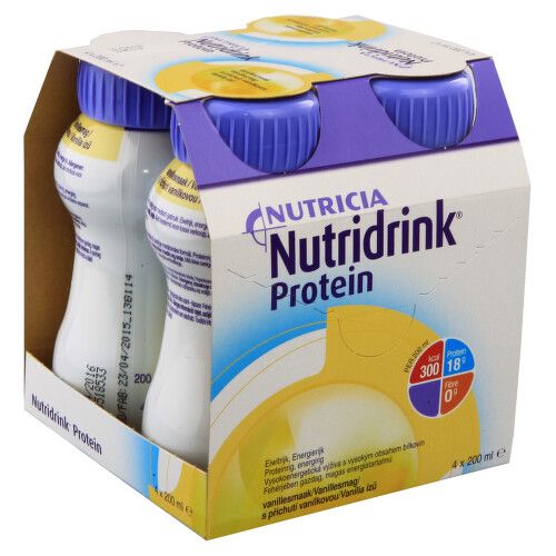 NUTRIDRINK PROTEIN S PŘÍCHUTÍ VANILKOVOU perorální roztok 4X200ML