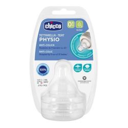 CHICCO Dudlík Perf.5 silikon pomalý průtok 0m+ 2ks