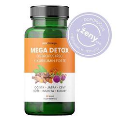 MOVit Mega Detox Ostropestřec + Kurkumin FORTE 60 kapslí