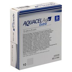 AQUACEL AG+ EXTRA 5X5 CM, KRYTÍ S TECHNOLOGIÍ HYDROFIBER A SE STŘÍBR