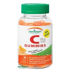 JAMIESON Vitamín C Gummies pomeranč pastilky 60ks