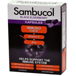 SAMBUCOL Immuno Forte + vitamin C + zinek tob.30