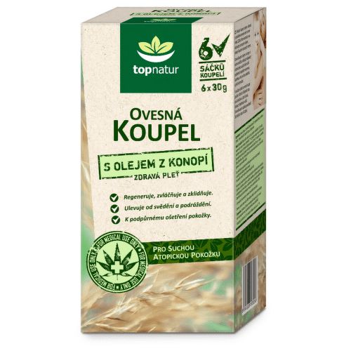 Ovesná koupel s olejem z konopí 6x30g Topnatur