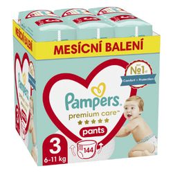 Pampers Premium Care kalhotkové plenky Monthly Box S3 144ks