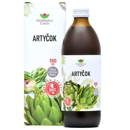 Artyčok šťáva z artyčoku 99,8% 500ml EKOMEDICA