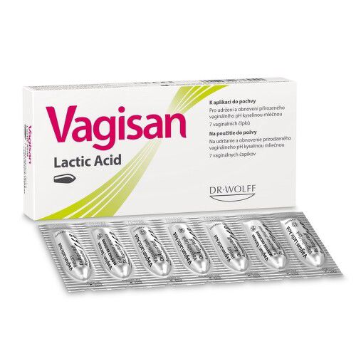 Vagisan Lactic Acid 7 čípků