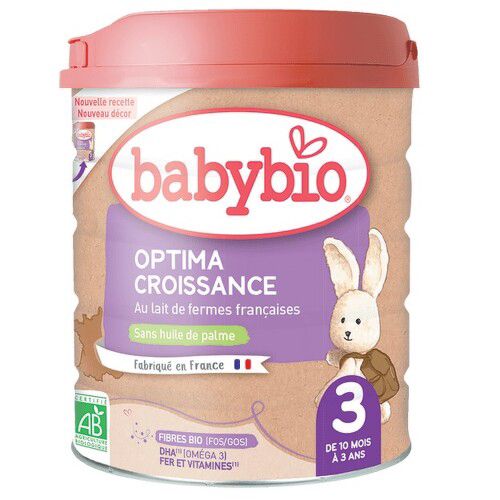 BABYBIO Optima 3 batolecí kojenecké bio mléko s probiotiky a prebiotiky 800 g