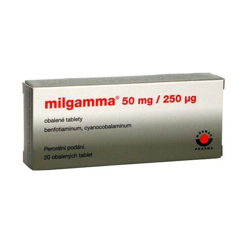 MILGAMMA 50MG/250MCG obalené tablety 20