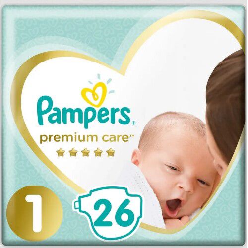 Pampers plenky Premium Care Pack S1 Newborn 26ks