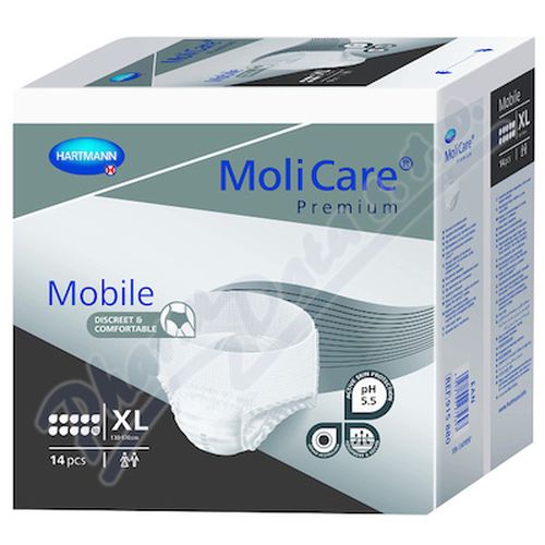 KALHOTKY ABSORPČNÍ NATAHOVACÍ MOLICARE MOBILE 10 KAPEK XL BOKY 130-170CM,2757ML,14KS