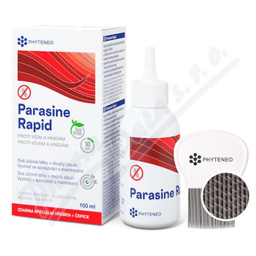 Phyteneo Parasine Rapid 100ml + speciální hřeben + čepice