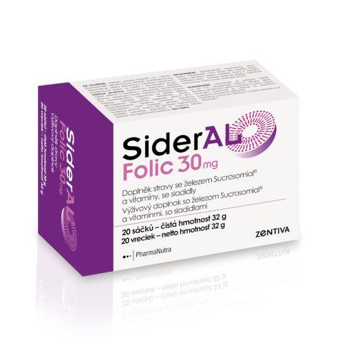 Sideral Folic 30mg 20 sáčků